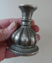 Load image into Gallery viewer, 1930s / 1940s JUST ANDERSEN Danish Pewter PAIR of Dwarf Candlesticks
