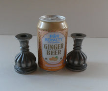 Load image into Gallery viewer, 1930s / 1940s JUST ANDERSEN Danish Pewter PAIR of Dwarf Candlesticks
