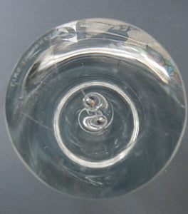1990s Large Timo Sarpaneva Chunky Clear Glass "JANUS" Candlestick for Iittala