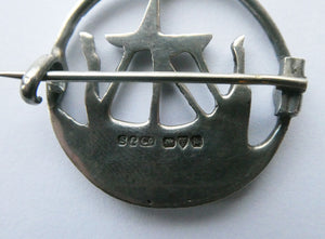 Vintage 1930s SHIPTON & Co. Brooch with Viking Ship Pattern. Chester Hallmark for 1936 Media 1 of 12