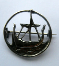 Load image into Gallery viewer, Vintage 1930s SHIPTON &amp; Co. Brooch with Viking Ship Pattern. Chester Hallmark for 1936 Media 1 of 12
