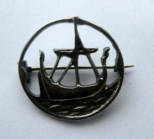 Load image into Gallery viewer, Vintage 1930s SHIPTON &amp; Co. Brooch with Viking Ship Pattern. Chester Hallmark for 1936 Media 1 of 12
