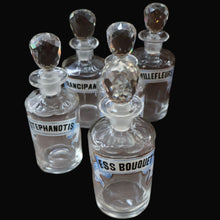 Load image into Gallery viewer, RARE Antique French Glass Perfume Oil Bottle. Baccarat Design. MILLEFLEURS
