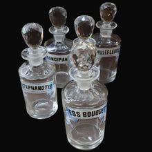 Load image into Gallery viewer, RARE Antique French Glass Perfume Oil Bottle. Baccarat Design. ESS BOUQUET
