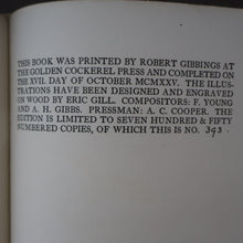 Load image into Gallery viewer, 1925 LIMITED EDITION. Song of Songs. Illustrations by Eric Gill. Published by Golden Cockerel Press

