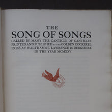Load image into Gallery viewer, 1925 LIMITED EDITION. Song of Songs. Illustrations by Eric Gill. Published by Golden Cockerel Press
