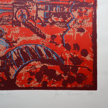 Load image into Gallery viewer, SCOTTISH ART. Contemporary Original Pencil Signed Screenprint by Paul Furneaux. Demon on Calton Hill. Signed &amp; Dated 1987
