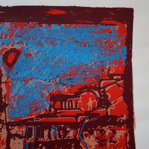 SCOTTISH ART. Contemporary Original Pencil Signed Screenprint by Paul Furneaux. Demon on Calton Hill. Signed & Dated 1987