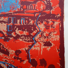 Load image into Gallery viewer, SCOTTISH ART. Contemporary Original Pencil Signed Screenprint by Paul Furneaux. Demon on Calton Hill. Signed &amp; Dated 1987
