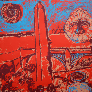 SCOTTISH ART. Contemporary Original Pencil Signed Screenprint by Paul Furneaux. Demon on Calton Hill. Signed & Dated 1987
