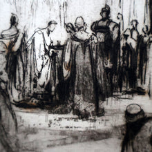 Load image into Gallery viewer, LISTED ARTIST: William Walcot (1874 - 1943). Large Etching entitled &quot;The Atrium to a House of a Patrician, Rome&quot;. Signed in Pencil
