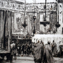 Load image into Gallery viewer, LISTED ARTIST: William Walcot (1874 - 1943). Large Etching entitled &quot;The Atrium to a House of a Patrician, Rome&quot;. Signed in Pencil
