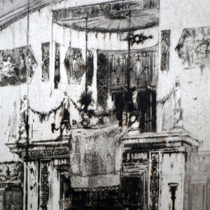LISTED ARTIST: William Walcot (1874 - 1943). Large Etching entitled "The Atrium to a House of a Patrician, Rome". Signed in Pencil