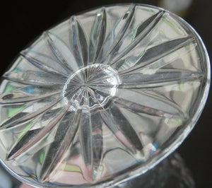 Edinburgh Crystal Set of FOUR Vintage STIRLING PATTERN Liqueur or Tasting Glasses. 4 inches high