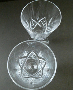 Set of FIVE Vintage EDINBURGH CRYSTAL Liqueur or Sherry Glasses