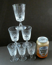 Load image into Gallery viewer, EDINBURGH CRYSTAL. Set of SIX Matching Sherry or Liqueur Glasses. Appin Pattern
