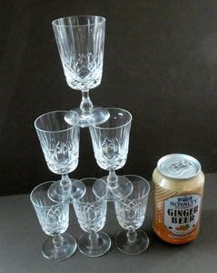 EDINBURGH CRYSTAL. Set of SIX Matching Sherry or Liqueur Glasses. Appin Pattern