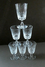 Load image into Gallery viewer, EDINBURGH CRYSTAL. Set of SIX Matching Sherry or Liqueur Glasses. Appin Pattern
