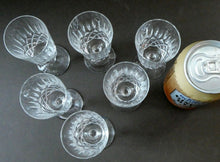 Load image into Gallery viewer, EDINBURGH CRYSTAL. Set of SIX Matching Sherry or Liqueur Glasses. Appin Pattern
