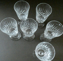 Load image into Gallery viewer, EDINBURGH CRYSTAL. Set of SIX Matching Sherry or Liqueur Glasses. Appin Pattern
