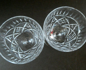 Edinburgh Crystal Set of Six Small Sherry or Liqueur Glasses. 4 inches high