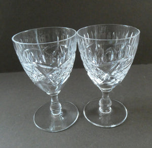 Edinburgh Crystal Set of Six Small Sherry or Liqueur Glasses. 4 inches high