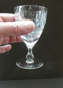 Edinburgh Crystal Set of Six Small Sherry or Liqueur Glasses. 4 inches high