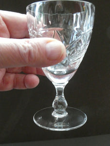 Edinburgh Crystal Set of Six Small Sherry or Liqueur Glasses. 4 inches high