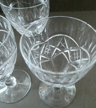 Load image into Gallery viewer, Edinburgh Crystal Set of Six Small Sherry or Liqueur Glasses. 4 inches high
