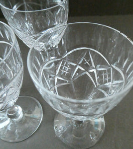 Edinburgh Crystal Set of Six Small Sherry or Liqueur Glasses. 4 inches high