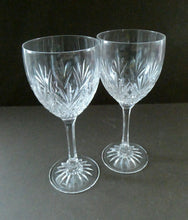 Load image into Gallery viewer, 1990s Edinburgh Crystal Tall White Wine Glasses. TWEED Pattern. Set of Six
