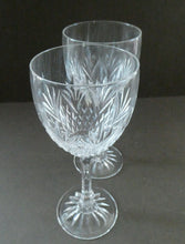 Load image into Gallery viewer, 1990s Edinburgh Crystal Tall White Wine Glasses. TWEED Pattern. Set of Six
