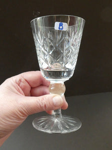 Set of Six 1960s EDINBURGH CRYSTAL Matching Wine Glasses. GLENSHEE Pattern