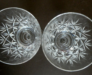Set of Six 1960s EDINBURGH CRYSTAL Matching Wine Glasses. GLENSHEE Pattern