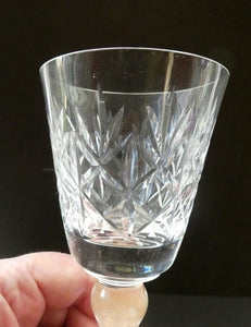 Set of Six 1960s EDINBURGH CRYSTAL Matching Wine Glasses. GLENSHEE Pattern