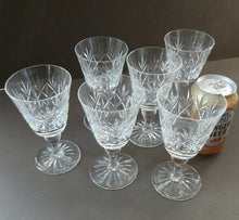 Load image into Gallery viewer, Set of Six 1960s EDINBURGH CRYSTAL Matching Wine Glasses. GLENSHEE Pattern
