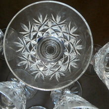 Load image into Gallery viewer, Set of Six 1960s EDINBURGH CRYSTAL Matching Wine Glasses. GLENSHEE Pattern
