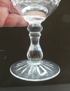 Vintage 1960s Edinburgh Crystal Tall White Wine Glasses. BRAEMAR Pattern