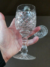 Load image into Gallery viewer, Vintage 1960s Edinburgh Crystal Tall White Wine Glasses. BRAEMAR Pattern
