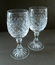 Load image into Gallery viewer, Vintage 1960s Edinburgh Crystal Tall White Wine Glasses. BRAEMAR Pattern
