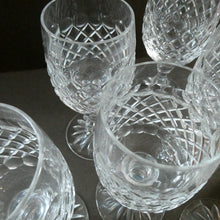 Load image into Gallery viewer, Vintage 1960s Edinburgh Crystal Tall White Wine Glasses. BRAEMAR Pattern
