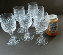 Load image into Gallery viewer, Vintage 1960s Edinburgh Crystal Tall White Wine Glasses. BRAEMAR Pattern
