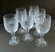 Load image into Gallery viewer, Vintage 1960s Edinburgh Crystal Tall White Wine Glasses. BRAEMAR Pattern
