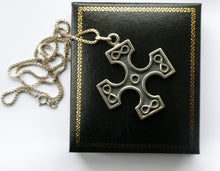 Load image into Gallery viewer, OLA GORIE. Hallmarked Scottish Silver Vintage 1970s Burrian Cross Pendant
