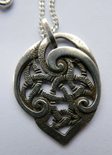 Load image into Gallery viewer, Scottish Silver Small Book of Kells Design Pendant or Necklace Designed by Ola Gorie
