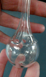 ANTIQUE Georgian 19th Century Glass Toddy Lifter: 6 1/2 inches in height