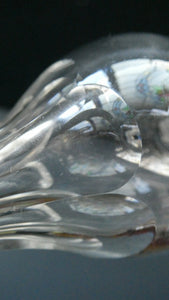 ANTIQUE Georgian 19th Century Glass Toddy Lifter: 6 1/2 inches in height