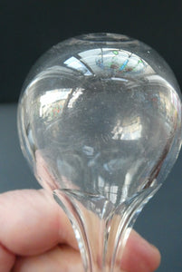 ANTIQUE Georgian 19th Century Glass Toddy Lifter: 6 1/2 inches in height