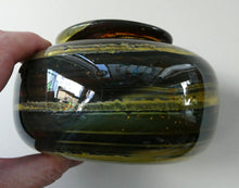 Load image into Gallery viewer, Isle of Wight Studio Glass by Michael Harris, c 1973. Squat Tortoiseshell Vase
