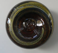 Load image into Gallery viewer, Isle of Wight Studio Glass by Michael Harris, c 1973. Squat Tortoiseshell Vase
